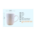 2016 Hot sale haonai white stoneware mug with lid